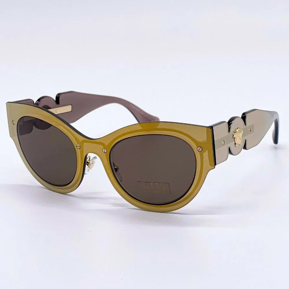 Sale! New Versace Gold Cat Eye Sunglasses - Picture 4 of 8